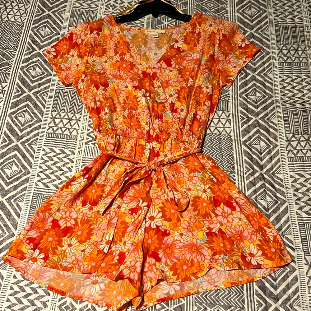 Bebop floral patterned romper. Size medium